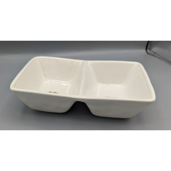 Rae Dunn Muah Lip Divided Dish Bowl Candy Nuts Dip Condiments Artisan Collection - Picture 8 of 10
